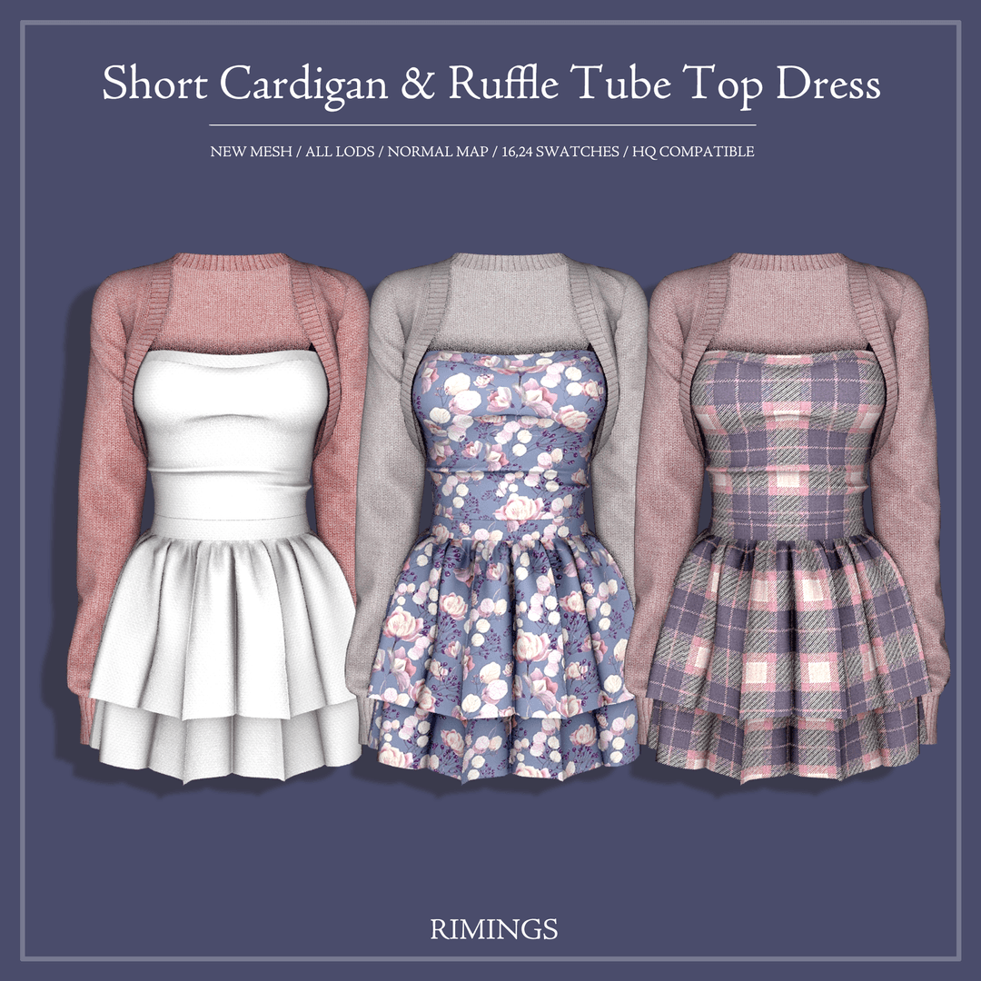 Скриншот мода Платье с кардиганом Short Cardigan & Dress